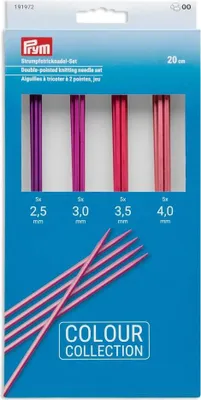 Obrázek produktu pro Sada ponožkových pletacích jehlic, 2,5-4,0 mm, 20 cm, 16 ks