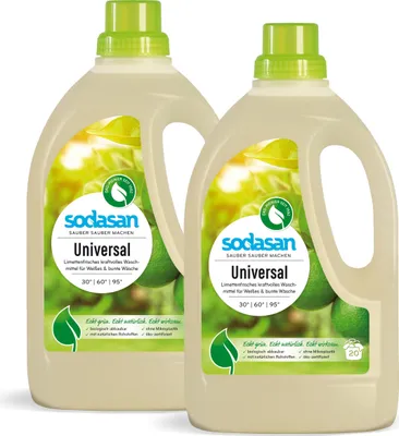 Produktbild von Sodasan Universal Waschmittel Limette 1,5L (2er Pack)