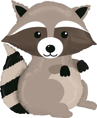 Produktbild von Shape Folienballon "Woodland Waschbär" | 91 cm