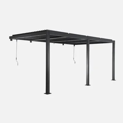 Produktbild von sweeek - Bioklimatische Wand Pergola mit Lamellendach Palace 3x5m - Anthrazit