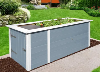 Produktbild von Profi-Hochbeet 669, grau/weiss B x T x H 217,6 x 91,7 x 81