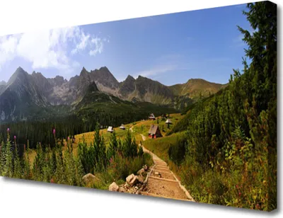 Produktbild von Tulup Leinwand-Bilder 100x50 Wandbild Canvas Kunstdruck Gebirge Wald Natur