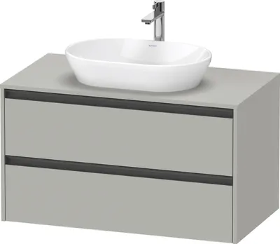 Produktbild von Duravit Ketho.2 Wastafelonderkast 100x55x56,8 cm Mat Betongrijs