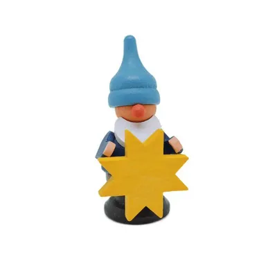 Obrázok produktu pre Miniatúrna figúrka trpaslíka s hviezdou veľká farebná ŠxVxH 3x6x3cm NOVINKA