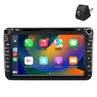 Produktbild von Android Radio 8" CD DVD für VW Golf 5/6 Variant / Polo 6R / Touran 1T / Tiguan 5N mit CarPlay Android Auto Navi Bluetooth mit Rückfahrkamera 32 GB
