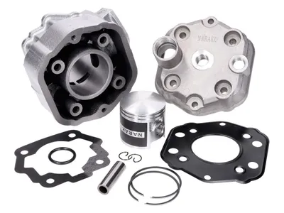 Zdjęcie produktu dla Zestaw cylindrów Naraku V.2 70cc do Derbi Senda, GPR, GSM, SMT, RCR, Zulu, EBE, EBS