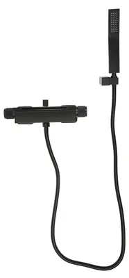 Produktbild von Badewannenarmatur-Set, Wasserfall-Design, Dual-Control-System, schwarz