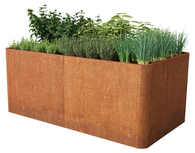 Immagine prodotto di PRIMEYARD Orto rialzato MARIO, acciaio corten, look ruggine 146x80x80 cm