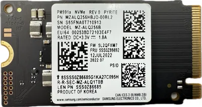 Produktbild von Samsung PM991a 256GB M.2 NVMe SSD PCIe 3.0 x4 2242