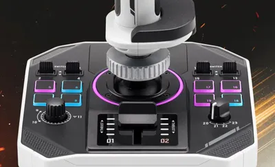 Image de Thrustmaster Sol-R 1 Black, White USB Flightstick Analogue / Digital PC