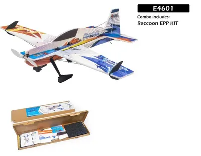Immagine prodotto di Raccoon E46 RC: aeroplano - kit di montaggio per acrobazie 3D/4D in EPP - apertura alare di 96,5 cm - 4 canali - per uso esterno - colore E4601