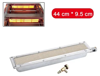 Produktbild von BBQ Gasgrill - Infrarot Seitenbrenner - Keramikbrenner - Aluminiumlegierung - Zündung integriert - 44 x 9,5 cm