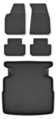 Obrázok produktu pre Vaničkové autokoberce + vaňa kufra pre: Toyota Avensis II T25 2003-2009 sedan 5 ks – Wielganizator Semi-Universal