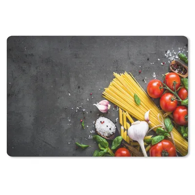 Produktbild von MuchoWow® Mauspad Mousepad Nudeln - Kräuter - Tomate - Gewürze - Rustikal 27x18 cm - Mousepads - Maus Mat - Pad - Mausunterlage - Büroartikel - Desk Matten