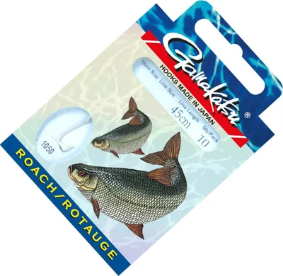 Produktbild von Gamakatsu Roach LS-1050 Haken 45cm - 10 gebundene Angelhaken, Hakengröße/Schnurdurchmesser:Gr. 14 / 0.12mm