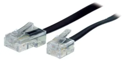 Obrázek produktu pro Připojovací kabel Dönges RJ11/RJ45, 3 m, černý (páskový kabel)