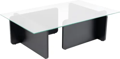 Produktbild von Skye Decor, Flavio - Wooden Black, Couchtisch, 100 % gehärtetes Glas, Holz schwarz, 105 x 65 x 30 cm
