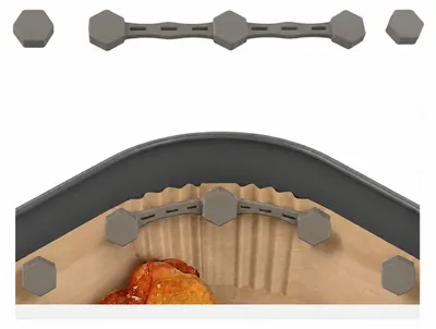 Productafbeelding van INF Air Fryer Papier Voering Magneetclip - Bevestig Uw Voeringen Grijs