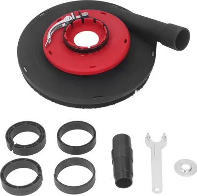 Produktbild von 9-Zoll-Winkelschleifer-Staubschutzhülle Flachschleifstaubschutz für Winkelschleifer Rot Schwarz 230 mm Schleifscheibe