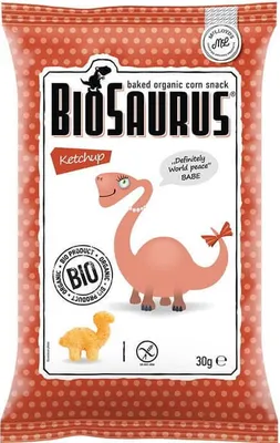 Produktbild von Biosaurus Glutenfreie Maischips mit Ketchup-Geschmack, 30 g