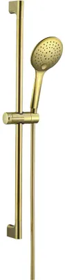 Image de Luisa ensemble barre de douche or brossé 3 pièces Essebagno