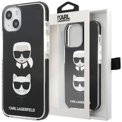 Produktbild von Karl Lagerfeld Klhcp13Mtpe2Tk Iphone 13 6.1"" Hardcase Czarny/Schwarz Karl&Choupette Kopf
