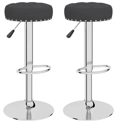 Produktbild von vidaXL Barhocker 2 Stk. Schwarz Stoff