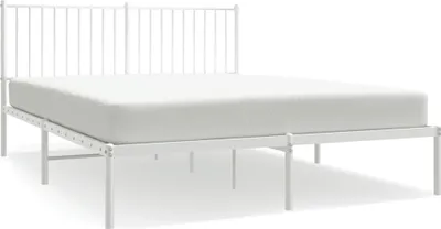 Obrázek produktu pro vidaXL Postel s čelem kovová bílá 160x200 cm