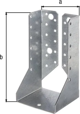 Image de Support U ailes intérieures galvS 76x152