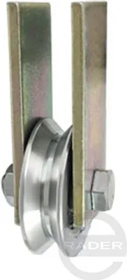 Obrázok produktu pre Kovový valček Ø 58 mm na dvere pre konzoly s montážou (RJKM-58-17)