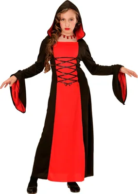 Produktbild von Widmann 73227 GOTHIC LADY (Kleid mit Kapuze) - (140 cm / 8-10 Jahre)