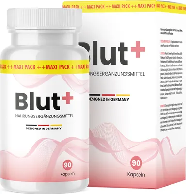 Produktbild von Blut+ Kapseln | mit Vitamin C | für Männer & Frauen geeignet | 90 Kapseln Inhalt