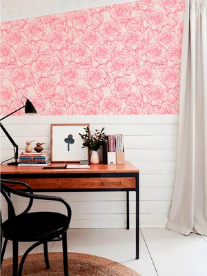 Produktbild von Coloray Fototapete 208x146 cm Latextapete Magicstick - Rosen Doodle Vintage.