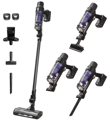 Produktbild von Rowenta RH6A33, 2-in-1-Stabstaubsauger, Beutellos, Schwarz, Violett, Rechteckig, Trocken, Zyklonal