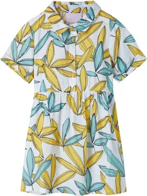 Produktbild von Kinderkleid Ecru Gr. 104 Blumen Allover-Aufdruck
