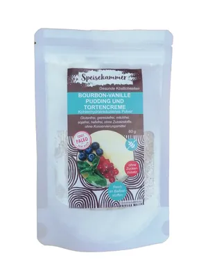 Produktbild von Speisekammer Bourbon-Vanille Pudding und Tortencreme Pulver 60 g / glutenfrei / paleo / ohne Zuckerzusatz / kohlenhydratreduziert