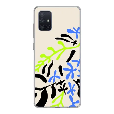 Produktbild von MuchoWow® Handyhülle Schutzhülle Hülle für Samsung Galaxy A71 Blatt - Abstrakt - Muster Silikon Softcase Handy Hülle - Kartenbesitzer