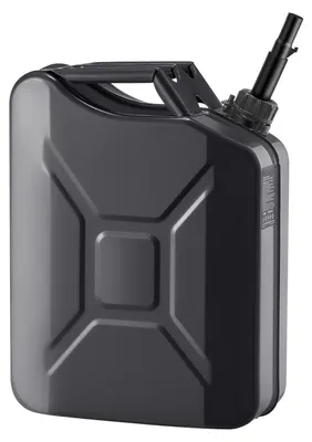 Obrázek produktu pro SucceBuy kovová palivová nádoba 20 l, nádoba na benzín s výlevkou a ergonomickou rukojetí, průtok 6 l/min, odolná proti úniku a korozi, vhodná pro automobily, motocykly, čtyřkolky a UTV, černá