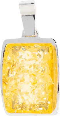 Produktbild von Anhänger aus 925 Silber mit Lemon Bernsteinen, Silberanhänger für Damen