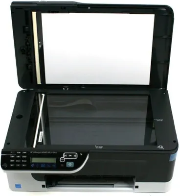 Produktbild von HP OfficeJet J4580, Thermal Inkjet, Farbdruck, 4800 x 1200 DPI, Farbkopieren, A4, Schwarz, Grau