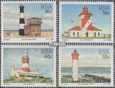 Produktbild von Briefmarken Südafrika 1988 Mi 739-742 (kompl.Ausg.) gestempelt Leuchttürme