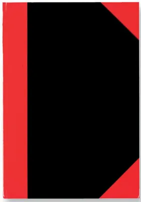 Produktbild von Kladde A6/96Bl kariert schwarz/rot