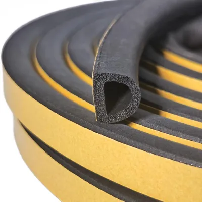 Obrázok produktu pre Weatherstrip D-profil 6 m, samolepiaci, vodotesný, zvukotesný, pre dvere a okná