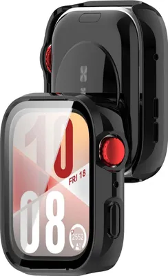 Produktbild von Schutzhülle mit Glas für Huawei Watch Fit 4, Bizon Case Watch Adamo, Schwarz
