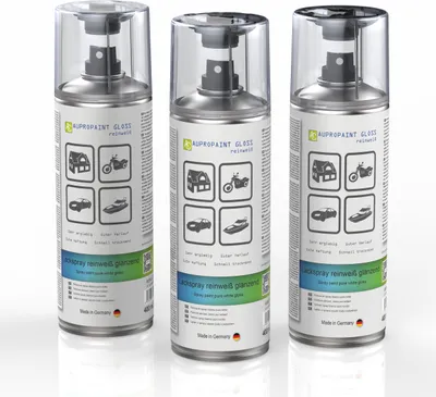 Produktbild von 3x AUPROTEC Lackspray Weiß glänzend AUPROPAINT GLOSS Sprühlack 400ml