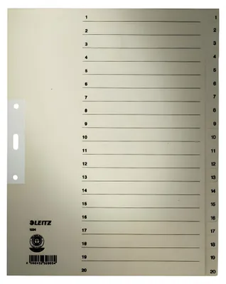 Produktbild von Leitz Register Blanc, 24 cm, 30 cm