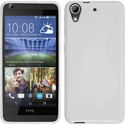 Produktbild von PhoneNatic Case kompatibel mit HTC Desire 626 - weiß Silikon Hülle S-Style + 2 Schutzfolien