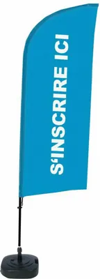 Produktbild von Showdown Displays Beachflag Alu Wind Komplett-Set Hier Anmelden Blau Französisch