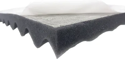 Produktbild von Dibapur ® Noppenschaumstoff -  SELBSTKLEBEND (50x50x 2 cm) Akustikschaumstoff Noppenschaumstoff - Schalldämmmatten zur effektiven Akustik Dämmung