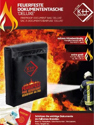 Produktbild von SELVA Feuerfeste Dokumententasche - mittlere Größe für Schmuck, Datenträger und Elektronik